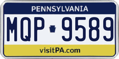 PA license plate MQP9589