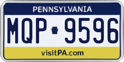 PA license plate MQP9596