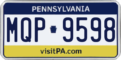 PA license plate MQP9598