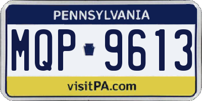 PA license plate MQP9613