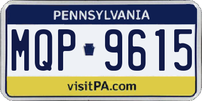 PA license plate MQP9615