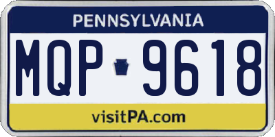 PA license plate MQP9618