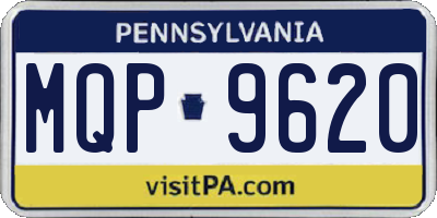 PA license plate MQP9620