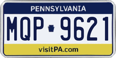 PA license plate MQP9621