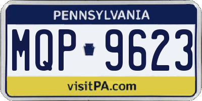 PA license plate MQP9623