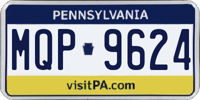 PA license plate MQP9624