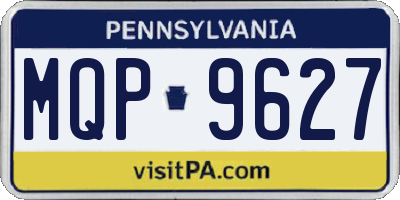 PA license plate MQP9627