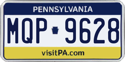 PA license plate MQP9628