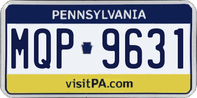 PA license plate MQP9631