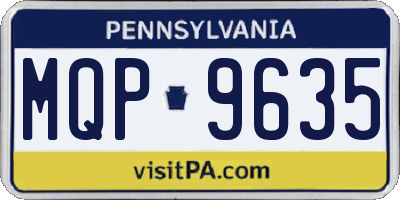 PA license plate MQP9635
