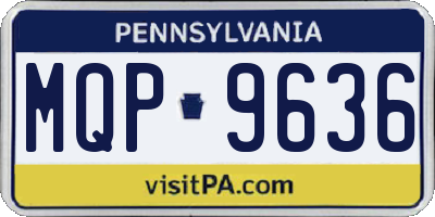 PA license plate MQP9636