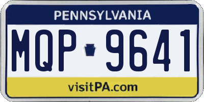 PA license plate MQP9641