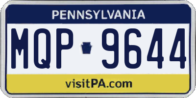 PA license plate MQP9644