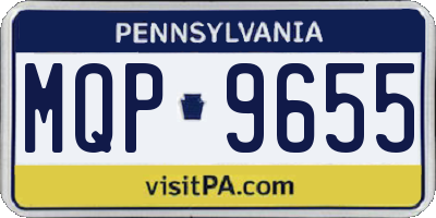 PA license plate MQP9655