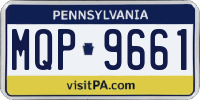 PA license plate MQP9661
