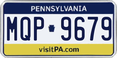 PA license plate MQP9679