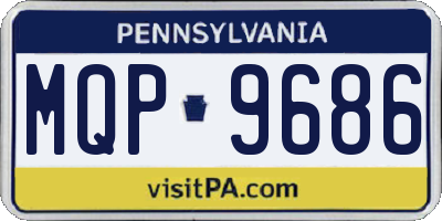 PA license plate MQP9686