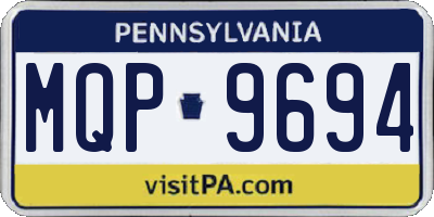 PA license plate MQP9694