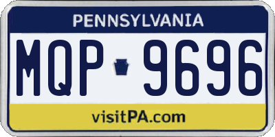 PA license plate MQP9696