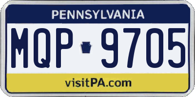 PA license plate MQP9705