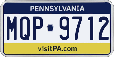 PA license plate MQP9712