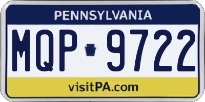 PA license plate MQP9722