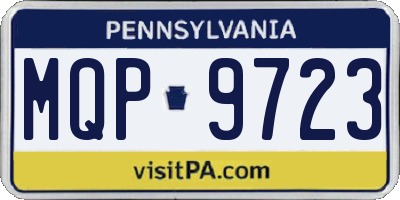 PA license plate MQP9723