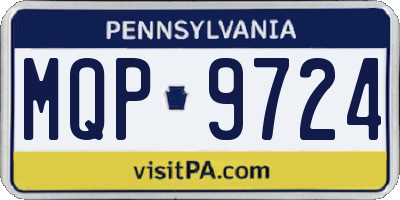 PA license plate MQP9724