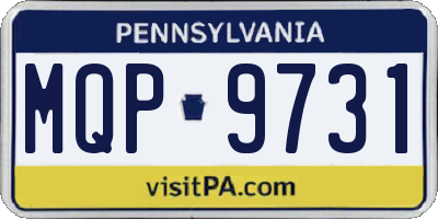 PA license plate MQP9731