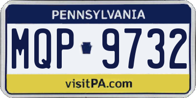 PA license plate MQP9732