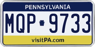 PA license plate MQP9733