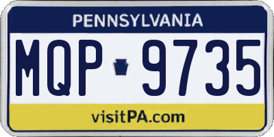 PA license plate MQP9735