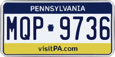 PA license plate MQP9736