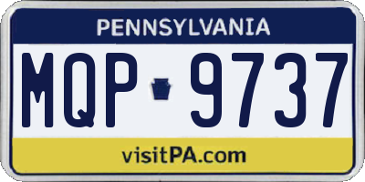 PA license plate MQP9737