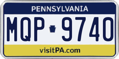 PA license plate MQP9740