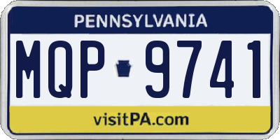 PA license plate MQP9741