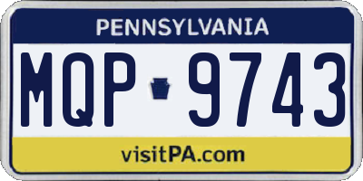 PA license plate MQP9743