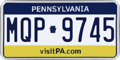 PA license plate MQP9745