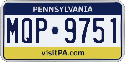 PA license plate MQP9751