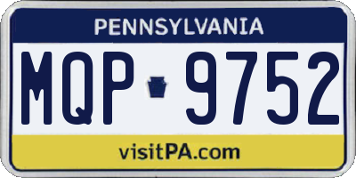 PA license plate MQP9752