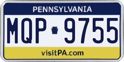PA license plate MQP9755