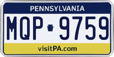PA license plate MQP9759