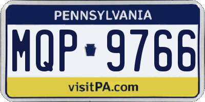 PA license plate MQP9766