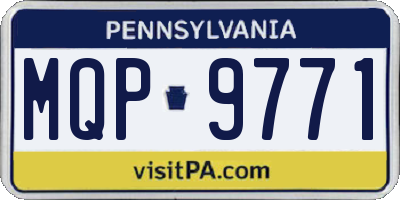 PA license plate MQP9771