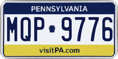 PA license plate MQP9776