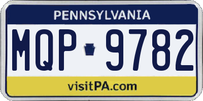 PA license plate MQP9782