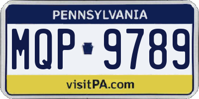 PA license plate MQP9789