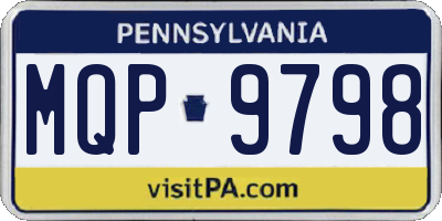 PA license plate MQP9798