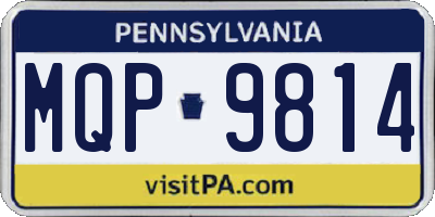 PA license plate MQP9814