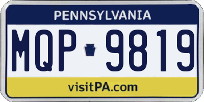 PA license plate MQP9819